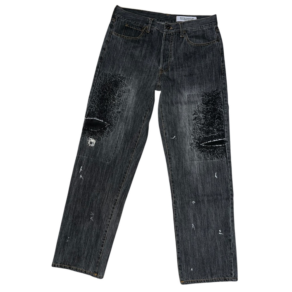 Kapital Relaxed Fit Distressed Gray Jeans size 2 men